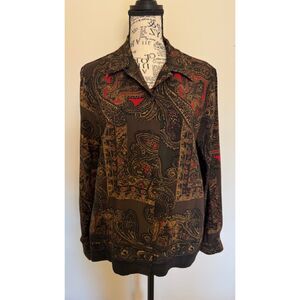 Women's paisley blouse by Pendleton - size 12